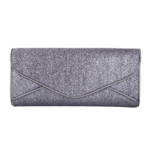 Load image into Gallery viewer, Premium Large Metallic Glitter Envelope Flap Clutch Evening Bag Handbag