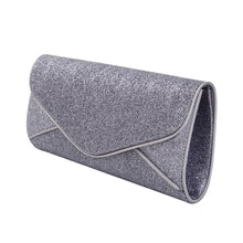 Load image into Gallery viewer, Premium Large Metallic Glitter Envelope Flap Clutch Evening Bag Handbag