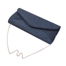 Load image into Gallery viewer, Premium Large Metallic Glitter Envelope Flap Clutch Evening Bag Handbag