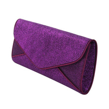 Load image into Gallery viewer, Premium Large Metallic Glitter Envelope Flap Clutch Evening Bag Handbag