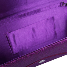 Load image into Gallery viewer, Premium Large Metallic Glitter Envelope Flap Clutch Evening Bag Handbag