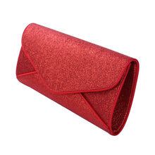 Load image into Gallery viewer, Premium Large Metallic Glitter Envelope Flap Clutch Evening Bag Handbag