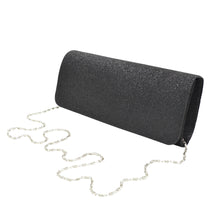 Load image into Gallery viewer, Premium Large Metallic Glitter Flap Clutch Evening Bag Handbag - Diff Colors