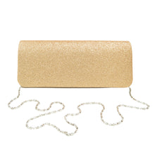 Load image into Gallery viewer, Premium Large Metallic Glitter Flap Clutch Evening Bag Handbag - Diff Colors