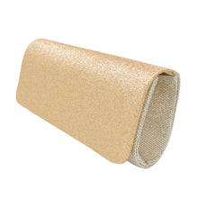 Load image into Gallery viewer, Premium Large Metallic Glitter Flap Clutch Evening Bag Handbag - Diff Colors