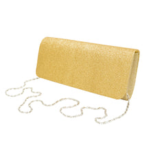 Load image into Gallery viewer, Premium Large Metallic Glitter Flap Clutch Evening Bag Handbag - Diff Colors