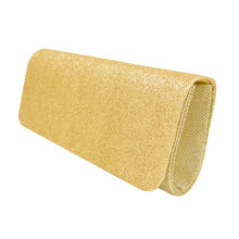 Load image into Gallery viewer, Premium Large Metallic Glitter Flap Clutch Evening Bag Handbag - Diff Colors