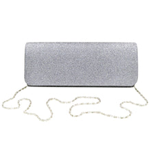 Load image into Gallery viewer, Premium Large Metallic Glitter Flap Clutch Evening Bag Handbag - Diff Colors