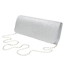 Load image into Gallery viewer, Premium Large Metallic Glitter Flap Clutch Evening Bag Handbag - Diff Colors