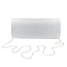 Load image into Gallery viewer, Premium Large Metallic Glitter Flap Clutch Evening Bag Handbag - Diff Colors