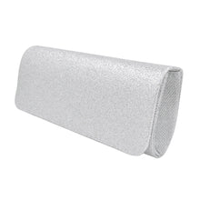 Load image into Gallery viewer, Premium Large Metallic Glitter Flap Clutch Evening Bag Handbag - Diff Colors