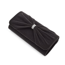 Load image into Gallery viewer, Elegant Rhinestone Bow Front Velvet Clutch Evening Bag Handbag -Diff Colors