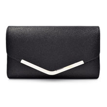 Load image into Gallery viewer, Large Metallic Glitter Envelope Flap Clutch Evening Bag - Diff Colors Avail