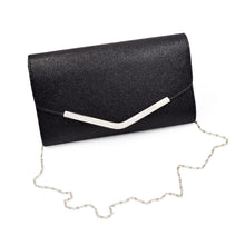 Load image into Gallery viewer, Large Metallic Glitter Envelope Flap Clutch Evening Bag - Diff Colors Avail