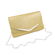 Load image into Gallery viewer, Large Metallic Glitter Envelope Flap Clutch Evening Bag - Diff Colors Avail