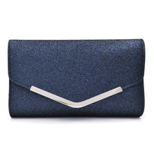 Load image into Gallery viewer, Large Metallic Glitter Envelope Flap Clutch Evening Bag - Diff Colors Avail