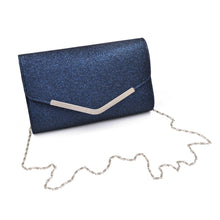 Load image into Gallery viewer, Large Metallic Glitter Envelope Flap Clutch Evening Bag - Diff Colors Avail