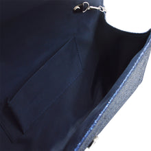 Load image into Gallery viewer, Large Metallic Glitter Envelope Flap Clutch Evening Bag - Diff Colors Avail