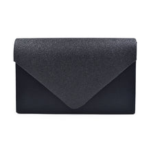 Load image into Gallery viewer, Premium Glitter Front PU Leather Envelope Flap Clutch Evening Bag