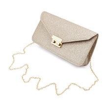 Load image into Gallery viewer, Premium Metallic Glitter Envelope Flap Clutch Evening Bag Handbag - Diff Colors