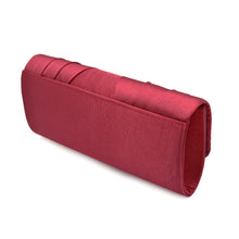 Load image into Gallery viewer, Elegant Classic Solid Satin Pleated Satin Flap Clutch Evening Bag Handbag