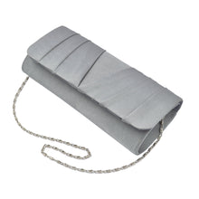 Load image into Gallery viewer, Elegant Classic Solid Satin Pleated Satin Flap Clutch Evening Bag Handbag