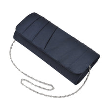 Load image into Gallery viewer, Elegant Classic Solid Satin Pleated Satin Flap Clutch Evening Bag Handbag