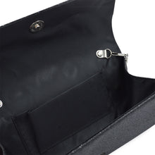 Load image into Gallery viewer, Premium Two Tone Metallic Glitter Flap Clutch Evening Bag Handbag - Diff Colors