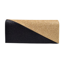 Load image into Gallery viewer, Premium Two Tone Metallic Glitter Flap Clutch Evening Bag Handbag - Diff Colors