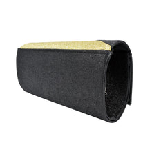 Load image into Gallery viewer, Premium Two Tone Metallic Glitter Flap Clutch Evening Bag Handbag - Diff Colors
