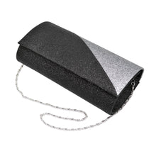 Load image into Gallery viewer, Premium Two Tone Metallic Glitter Flap Clutch Evening Bag Handbag - Diff Colors