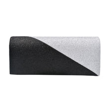 Load image into Gallery viewer, Premium Two Tone Metallic Glitter Flap Clutch Evening Bag Handbag - Diff Colors