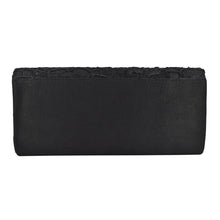 Load image into Gallery viewer, Premium Lace Paisley Floral Fabric Satin Flap Clutch Evening Bag