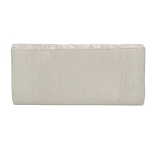 Load image into Gallery viewer, Premium Lace Paisley Floral Fabric Satin Flap Clutch Evening Bag