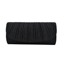 Load image into Gallery viewer, Premium Pleated Metallic Glitter Flap Clutch Evening Bag Handbag - Diff Colors