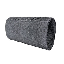 Load image into Gallery viewer, Premium Pleated Metallic Glitter Flap Clutch Evening Bag Handbag - Diff Colors