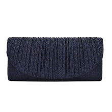 Load image into Gallery viewer, Premium Pleated Metallic Glitter Flap Clutch Evening Bag Handbag - Diff Colors