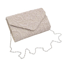 Load image into Gallery viewer, Premium Lace Paisley Floral Fabric Satin Envelope Flap Clutch Evening Bag