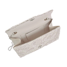 Load image into Gallery viewer, Premium Lace Paisley Floral Fabric Satin Envelope Flap Clutch Evening Bag