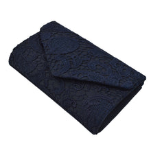 Load image into Gallery viewer, Premium Lace Paisley Floral Fabric Satin Envelope Flap Clutch Evening Bag
