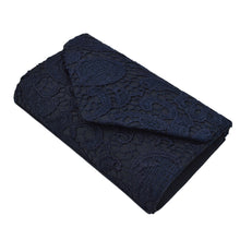 Load image into Gallery viewer, Premium Lace Paisley Floral Fabric Satin Envelope Flap Clutch Evening Bag