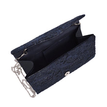 Load image into Gallery viewer, Premium Lace Paisley Floral Fabric Satin Envelope Flap Clutch Evening Bag
