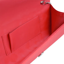 Load image into Gallery viewer, Premium Rose Floral Pleated Satin Flap Clutch Evening Bag - Different Colors