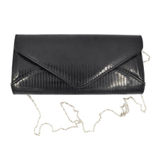 Load image into Gallery viewer, Elegant Large PU Leather Textured Shine Envelope Flap Clutch Evening Bag Handbag