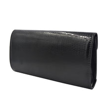 Load image into Gallery viewer, Elegant Large PU Leather Textured Shine Envelope Flap Clutch Evening Bag Handbag