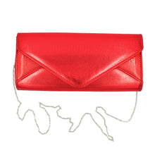 Load image into Gallery viewer, Elegant Large PU Leather Textured Shine Envelope Flap Clutch Evening Bag Handbag