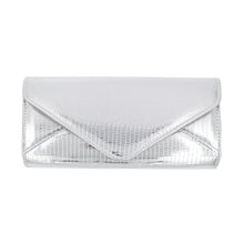 Load image into Gallery viewer, Elegant Large PU Leather Textured Shine Envelope Flap Clutch Evening Bag Handbag