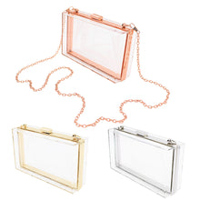 Load image into Gallery viewer, Premium Transparent Clear Acrylic Hard Box Clutch Bag Handbag