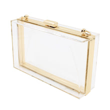 Load image into Gallery viewer, Premium Transparent Clear Acrylic Hard Box Clutch Bag Handbag