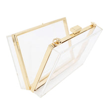 Load image into Gallery viewer, Premium Transparent Clear Acrylic Hard Box Clutch Bag Handbag